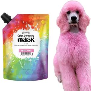 OPAWZ Pet Color Depositing Mask, 2-in-1 Semi-Permanent Dog Hair Dye and Hair Treatment, Pet Hair Dye for Dogs Cats and All Pets Can be Bathed (Petal Pink, 6.76 fl.oz / 200mL)