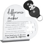 Difference Maker Gifts for Women, Men, Thank You Appreciation Gifts For Coworker, Mentor, Boss, Leader, Colleague, Volunteer, Nurse, Doctor, Manager, Director Decorative Signs Plaques GDW32