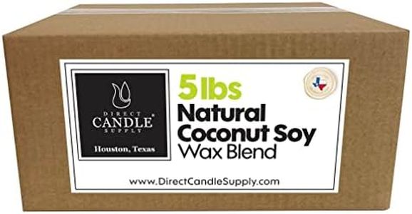 Direct Candle Supply - Coconut Soy Wax Blend for Candle Making - 5 lb. Creamy Blend for High Load Fragrance Formulation - (5 lb)