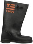 TREDS Rubber Concrete Boot, Pull-On Overboot for Construction, Mud & Snow, Size XL (14-16), 17" Ht, Black