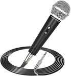 KUNOVA Professional Mic Metal Dynamic Cardioid Performance Microphone with 15 Feet 4.5M XLR to ¼” 6.35mm Cable for Singing PA Speaker Amp/Mixer Karaoke Machine Speech Wedding Stage