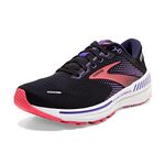 Brooks Women's Adrenaline Gts 22 Sneaker, Black Purple Coral, 6.5 UK