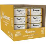 Applaws Natural Premium Wet Cat Food for Adult Cats, Chicken Breast in Broth Pack of 24 x 70g Cans