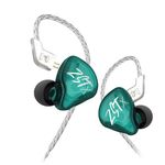 KZ ZSTX Hybrid 1BA 1DD in-Ear Monitors Earbuds Balance Armature with Dynamic in-Ear Earphone Headphones HiFi Headset (Without mic, Cyan)