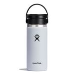 Hydro Flask Travel Coffee Flask with Flex Sip Lid - 16 oz, White