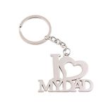 GCT I Love My DAD | PAPA | Fathers Day Gift (KC-1) Silver Metal Keychain for Car Bike Men Women Kids