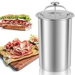 FALESOUL Stainless Steel Ham Maker Meat Press Cooker for Making Healthy Homemade Deli Meat with Thermometer Homemade Deli Meat Press Marker Machine for Meat Pork Seafood Beef Fish Poultry