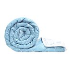 Divine Casa Microfibre Mild Winter 120 GSM Reversible Single Bed Size Quilt Comforter Blanket - (140 x 230 Blue and White, Abstract)