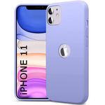 TheGiftKart Genuine Liquid Silicone Back Cover Case for iPhone 11 | Soft Micro-Fibre Lining Inside | Camera Protection Bump | Shockproof Back Cover Case for iPhone 11 (Silicone, Purple)