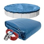 Pool Mate 3530-4PM Heavy-Duty Blue Winter Pool Cover for Round Above Ground Swimming Pools, 30-ft. Round Pool