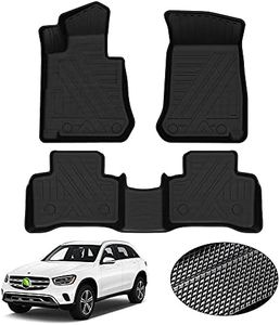 KUST Custom Fit Floor Mats for 2016-2022 Mercedes Benz GLC Class All Models GLC300 GLC250 All Weather Floor Mat Liners 1st & 2nd Row Liner Black