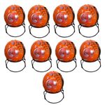 BHUMI Fireball Fire Extinguisher Ball Standard Size - (152 mm Diameter) | (with Steel Stand) | Fire Safety Ball for Office, School, Warehouse, Home | fire Ball Pack of 9 pcs