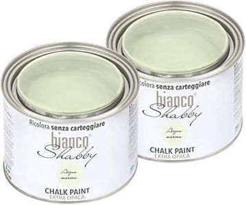 CHALK PAINT Acqua Marina Pittura Shabby Chic Vintage per Mobili e Pareti EXTRA OPACO (2 x 500 ml)