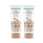 Mamaearth Rice Face Wash With Rice Water & Niacinamide for Glass Skin | Pack of 2 | 100 ml x 2