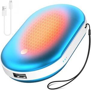 Hand Warmers Rechargeable Reusable USB: 5200mAh Electric Portable Pocket Heater - 3 Levels Heat 2 in 1 Hand Warmers for Hiking Golf Camping Walking Skiing,Raynauds - Tech Gifts for Men Women