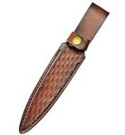 Aibote Fixed Blade Knife Sheath Fits up to 6.8" Blade,Leather Straight Knife Sheath Case Holder Scabbard Tactical Holster with Belt Loop