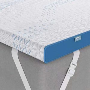 Grbsy Topper 90x200cm H5/H6 Hart aus 7cm – Tencel-Bezug, Gel & Bambuskohle-Memory-Schaum, 7-Zonen Rückenunterstützung, Waschbar, Hygienisch, für Boxspringbett & Schlafsofa, Oeko-TEX & CertiPUR-US