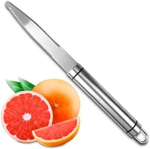 Grapefruit Knife Curved Serrated Blade Knife - Fruit Slicer Cutter small Serrated Knife Kitchen Curved Grapefruit Knife Orange Slicer Cutter - Fruit Cutter Home Kitchen Gadget Stainless Steel Knife