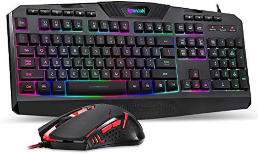 Redragon S101 Gaming Keyboard, M601 Mouse, RGB Backlit Gaming Keyboard, Programmable Backlit Gaming Mouse, Value Combo Set [New Version]