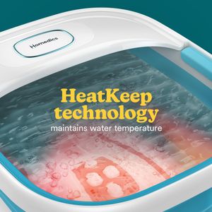 HoMedics Collapsible Foot Spa Massager – Portable Heated Soak