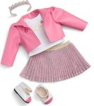 American Girl Truly Me 18-inch Doll Celebrity Chic Outfit with Jacket, Top, Skirt, Flats, and Ankle Straps, for Ages 6+