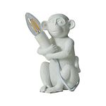 Modern Gloss White Painted Baby Monkey Design Table Lamp