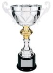 Griffco Supply Awards and Trophies Real Metal Cup Trophy in Silver - Trophy Award, Engraved Corporate Trophy Cup Award (14.5" Tall) - Trophy Plates Engraved & Included on all Award Trophies