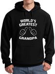 TeeStars Men's - World's Greatest Grandpa Hoodie X-Large Black