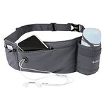 Running Belt Fanny Pack Water Resistant Workout Waist Pack for Men Women, Adjustable Running Pouch Cell Phone Holder Inner Pocket Design (Gray)