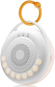 Sleepytot White Noise Machine and Night Light - Portable Baby Sleep Aid With 24 Sounds Including White, Fan and Pink, 3 Night Light Settings and Timer Options, Rechargeable, Attach to Crib, Pram, Bag