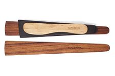 Earlywood 4-piece Wooden Kitchen Utensil Set- Multipurpose Set with Two Thin Wood Spatulas, a Wooden Cast Iron Scraper Tool & Butter/Cheese Spreader- Made in USA (Jatoba, Mexican Ebony, Hard Maple)