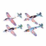 Aeroplane Toys Christmas Gliders Xmas Airplanes Flying Glider Planes Jet Aircraft Throwing Planes for Kids Outdoor Sports Toy Birthday Gift for 4 Plus Age Children Boys Girls Assorted Design 17cm(1Pc)