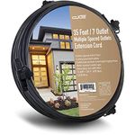 35 FT Evenly Spaced Multiple Outlet 14/3 Extension Cord, Outdoor/Indoor - 7 Outlets Every 5 Feet, Christmas Lighting, Holiday Decorations, Uplighting, Stage Backlines