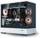 Zalman P30 Micro-ATX Gaming PC Case - 3 x 120mm ARGB Fans Pre-Installed - Panoramic View, Frameless Tempered Glass Front & Side Panel with USB Type C and USB 3.0, Black & White Special Edition