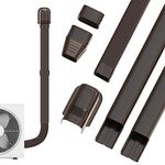 LBG Products 3" W 9 Ft Mini Split Line Set Cover, PVC Decorative Pipe Line Cover Kit for Ductless Mini Split Air Conditioner Accessories, Central AC and Heat Pump,Brown