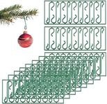 Ornament Hooks,YQQZQ 100 Pieces S Shape Hooks for Christmas Tree's Ornament Baubles Ball,Plastic Lightweight Green Ornament Hooks for Christmas Tree Wreath Vine