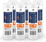 Aquaboon 6-Pack of 1 Micron 10" Sediment Water Filter Replacement Cartridge for Any Standard RO Unit | Whole House Sediment Filtration | Compatible with DuPont WFPFC5002, Pentek DGD series, RFC series