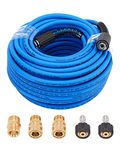 FIXFANS Pressure Washer Hose – 1/4" X 100 FT High Power Washer Extension Hose – Kink & Wear Resistant High Pressure Hose for Replacement – Compatible with M22 Fittings – 3600PSI