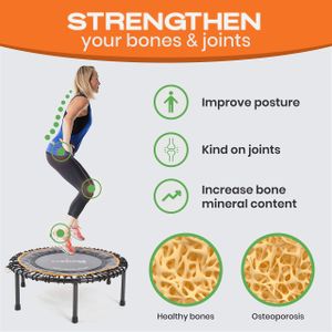 FIT BOUNCE PRO II Mini Trampoline – Low Impact Fitness Rebounder