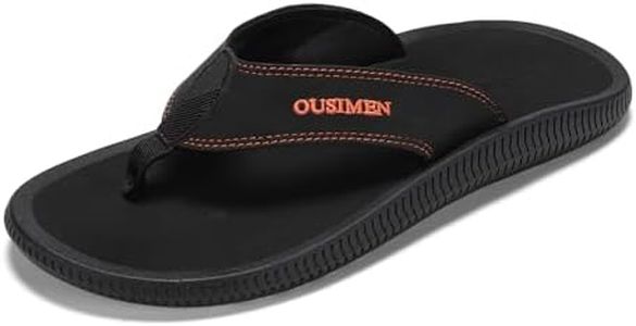 OUSIMEN Men's Flip Flops Sport Thong Sandals Outdoors Non-Slip Slippers with Arch Support Summer Beach