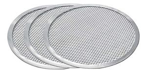 Olrada Aluminum Pizza Screen Mesh Oven Baking Tray Round Plates Silver,9-inch 3Pc Set