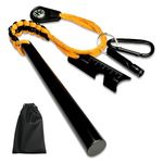 Fire Starter Ferro Rod Kit, 6 Inch × 0.5 Inch Extra-Long & Thick Ferrocerium Rod, 5,500°F+ Sparks, Waterproof Survival Fire Starter with Striker, Whistle, Compass & Carry Pouch