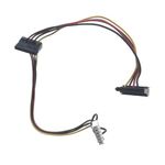 for 6Pin to 2-Port HDD SATA Power Socket Cable Conector for Computer Mainboard N50-610 Disco Duro ATX PSU