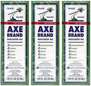 AXE BRAND MEDICATED OIL FOR PAIN RELIEF (Muscle, Joint, and Backache Pain Relief) (1.89 fl oz/ 56 ml) (3 Bottles) (Solstice)