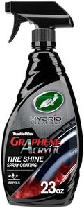 Turtle Wax Hybrid Solutions Graphene Acrylic Tire Shine Spray Coating, Long-Lasting Rich Black Shine, No-Sling, Water-Resistant Tire Dressing with UV and Dirt Repellent Protection, 23oz (Pack of 1)