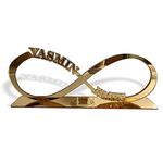 Infinity Table Sign with Custom First Names, Infinity Symbol, Personalized Sign, Freestanding Centerpiece, Event Reception Decor, Wedding Decoration, Couples Mr Mrs, Sweetheart, Love, Anniversary Gift