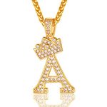 A Necklace Initial Golden Necklaces Men Gifts Monogram Initial Letter Necklace A Chain Cool Costume Jewelry