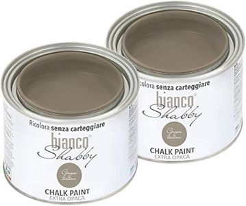 CHALK PAINT Grigio Tortora Pittura Shabby Chic Vintage per Mobili e Pareti EXTRA OPACO (2 x 500 ml)