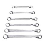 Eastman Bi-Hexagonal Ring Spanners - Shallow Offset - Crv Set Of 6Pcs, Kit-07-60SD,Automotive Spanner Kit Chrome Vanadium Steel, Chrome Plated Ideal For Mechanical Work and Automotive Work- E-2007