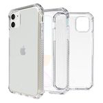 Itskins Spectrum Clear Protective Phone Case Compatible with iPhone 11, Slim Hybrid Case, Anti-Yellowing, and Heavy Duty Shockproof Cover, Military Phone Case | Transparent